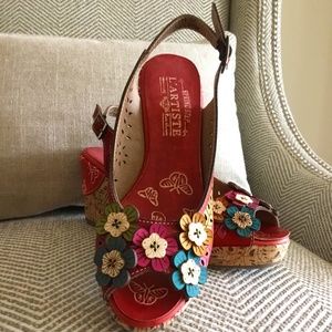 L’Artiste wedge size 7,Red